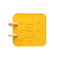 Early education silicone book baby teether anti-eating hand grinding stick baby teether silicone toy  Yellow
