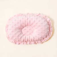 Baby Pure Cotton Solid Color Neck Support Pillow  Pink