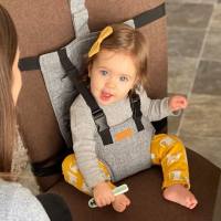 Children's dining chair safety belt, baby chair anti-fall safety belt  Gray