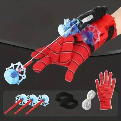 Hero Spider Silk Launcher Toss Gloves Stickable Wall Children's Toys Can Launch Suction Cup Toys Children's Toys Holiday Birthday Gift Set