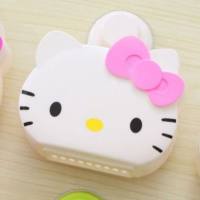 Cute cartoon tile wall nail-free storage rack toothpaste and toothbrush wall storage box  Pink