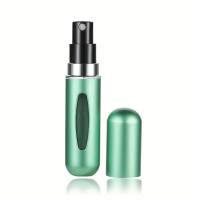 Flacone spray portatile con riempimento inferiore autoadescante da 5 ml. Flacone spray portatile con riempimento inferiore  verde