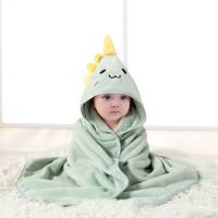 Cartoon baby blanket and bath towel  Green
