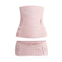 Belt for women cross-border 4-piece postpartum abdominal belt breathable suit for natural delivery and caesarean section waist shaping belt  Pink