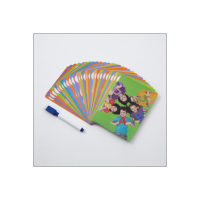 بطاقات فلاش لتعلم الحروف العربية قابلة للمسح  متعدد الألوان