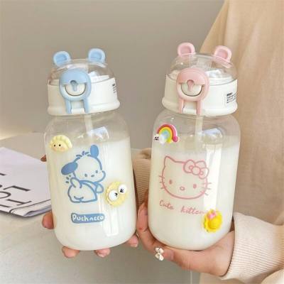 Ins style girls plastic cups bear handy cups