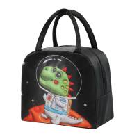 New cartoon lunch bag aluminum foil thickened outgoing portable insulation lunch box bag children's cute lunch box bag  Black