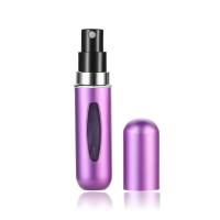 Flacone spray portatile con riempimento inferiore autoadescante da 5 ml. Flacone spray portatile con riempimento inferiore  Viola