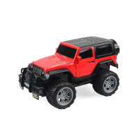Children's alloy electric remote control car toy 1:18 four-way off-road racing wireless remote control high-speed car boy toy  Red