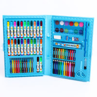 طقم أقلام تلوين بألوان مائية مكون من 86 قطعة  أزرق