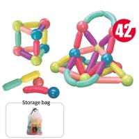 Vara magnética infantil brinquedos grandes partículas blocos de construção magnéticos educacionais  Multicolorido