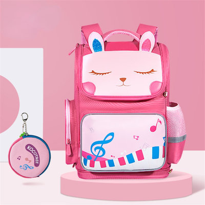 حقيبة مدرسية للبنات بنمط الأرانب لحماية العمود الفقري من الضغط وخفيفة الوزن