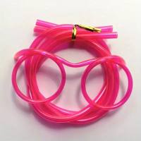 Strohgläser, lustige weiche PVC-Gläser, flexible Strohhalme, Partyzubehör für Kinder  Pink