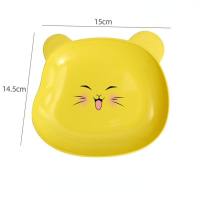 Cartoon small plate with base garbage plate square dried fruit plate small plate  Yellow