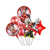 Conjunto de globos de látex de Mickey Minnie de pie con dibujos animados, conjunto de globos de película de aluminio para Fiesta Temática para niños  Multicolor