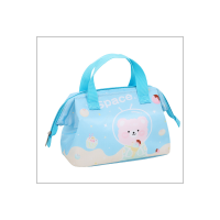 Bolsa para lonchera, bolso bonito con boca de rana, bolsa para lonchera de dibujos animados para estudiantes, bolsa para el almuerzo  Azul claro