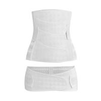 Belt for women cross-border 4-piece postpartum abdominal belt breathable suit for natural delivery and caesarean section waist shaping belt  White