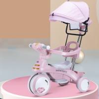 Children tricycles bicycles with guardrail 1-3 year old baby stroller with umbrella baby stroller  Color block