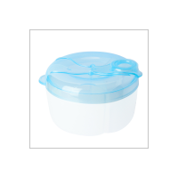 Caja de leche en polvo para bebé, compartimento giratorio de tres compartimentos para leche en polvo, caja de almacenamiento portátil para bebé, caja de embalaje, caja de refrigerios sellada  Azul