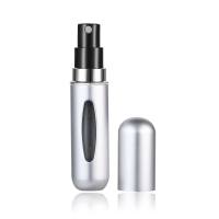 Flacone spray portatile con riempimento inferiore autoadescante da 5 ml. Flacone spray portatile con riempimento inferiore  Argento