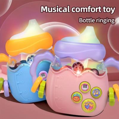 Baby Pacifier Baby Bottle Rattle Educational Toy Music Can Bite The Gum To Grasp The Coax Baby Toy Educational Early Education Toy