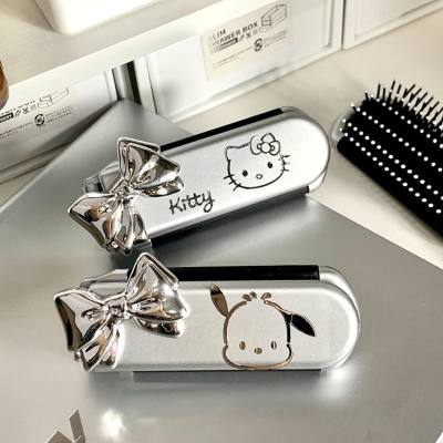 Nuevo Lindo Sanrio plegable Pacha Dog Hello Kitty estudiante espejo de maquillaje portátil cojín de aire peine espejo peine