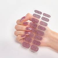 Color puro 16 pequeñas pegatinas para uñas pegatinas para uñas simples europeas y americanas  Oro rosa