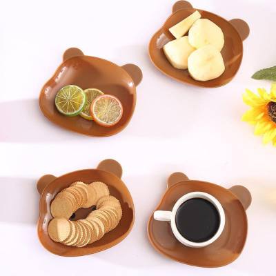 Cartoon small plate with base garbage plate square dried fruit plate small plate