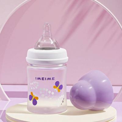 Qinduo PPSU biberón de boca ancha taza de agua con pajita taza de pico de pato anti-asfixia de doble propósito con asa taza grande para beber de aprendizaje para bebés
