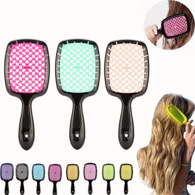 1pcs Hollow Out Hairdressing Comb Anti-Static Detangling Hair Brush Scalp Massage Hair Brush For All Hair Types