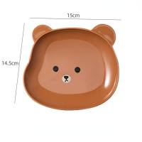 Cartoon small plate with base garbage plate square dried fruit plate small plate  Brown