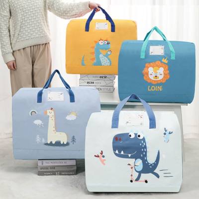 Cute cartoon kindergarten quilt storage bag large capacity handbag children's quilt storage bag cartoon quilt bag