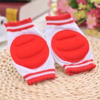 2-piece Baby Pure Cotton Protective Knee Pads  Red