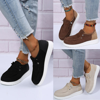 Patchwork Slip-on Low-top Canvas Shoes