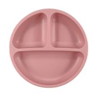 Baby Silicone Divided Suction Plate  Purple
