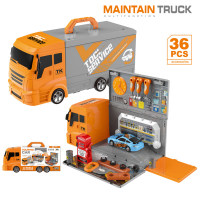 Fai finta di giocare a un giocattolo per camion con kit di veicoli  Giallo