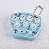 Cute mini handheld whack-a-mole toy cute cartoon small pendant keychain  Blue