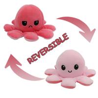 Creative Octopus Two-sided Plush Expression Doll Toy  Pink