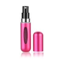 Perfume Refill Bottle Portable Mini Refillable Spray Jar Scent Pump Case Empty Cosmetic Containers Atomizer For Travel 5ml  Hot Pink