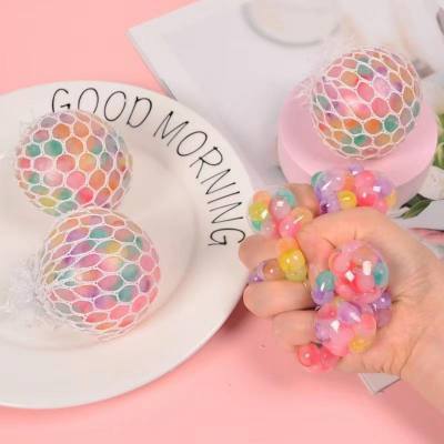 New and unique hot selling stall venting grape ball 6.0 pattern beads colored beads decompression venting ball squeeze pinch fun