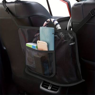 1pcs Large Capacity Car Seat Net Pocket Handbag Purse Holder Bag Organizer Storage Pouch Between Back Seats NEW