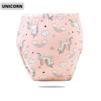 Baby Pure Cotton Cartoon Pattern Washable Training Diaper  Pink