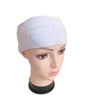Mikrofaser-Stirnband mit Klettverschluss für Damen, Gesichtswasch- und Make-up-Handtuch, Sport- und schweißabsorbierendes, rutschfestes Yoga-Stirnband  Weiß