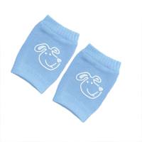 Summer terry baby socks elbow pads toddler crawling knee pads  Blue