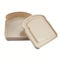 1pc Sandwich Box, Bamboo Fiber Reusable Toast Shape Sandwich Holder,  Multicolor
