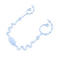 Baby teether anti-drop chain food grade children's pacifier anti-lost chain silicone pacifier chain toy strap lanyard  Blue