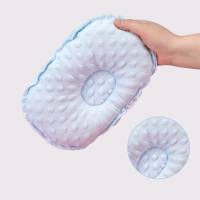 Baby Pure Cotton Solid Color Neck Support Pillow  Blue
