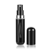 Flacone spray portatile con riempimento inferiore autoadescante da 5 ml. Flacone spray portatile con riempimento inferiore  Nero