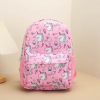 Mochila para niños, mochila pequeña para jardín de infantes, mochila con estampado de dibujos animados de unicornio  Rosado