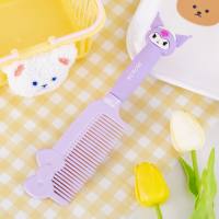 Internet celebrity home portable girls' hairdressing comb with tip and tail massage comb, broken hairpin, plastic fluffy comb for children and students  Purple